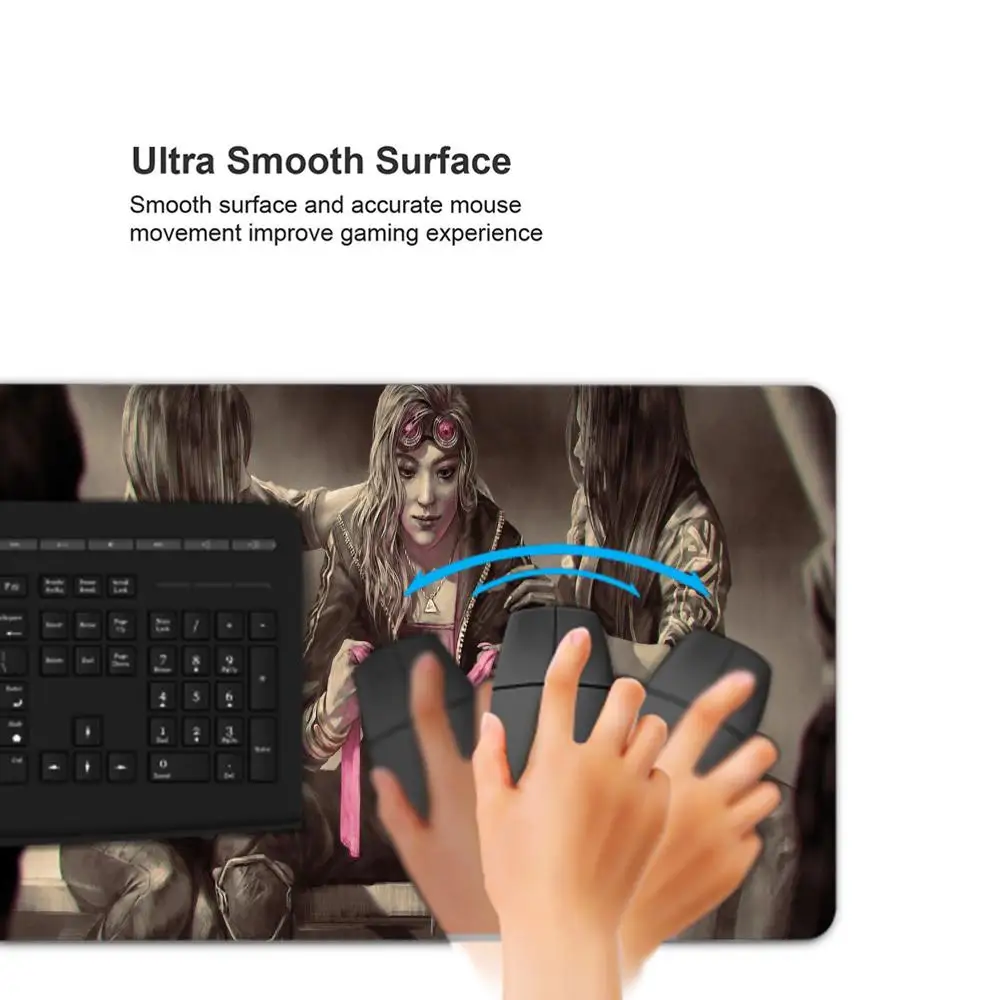 لوحة ماوس ألعاب مطاطية للاعبي الكمبيوتر ، لوحة ماوس ، حصيرة مكتبية ، مانعة للانزلاق ، كمبيوتر محمول ، ناعم ، ميت بضوء النهار ، XXL