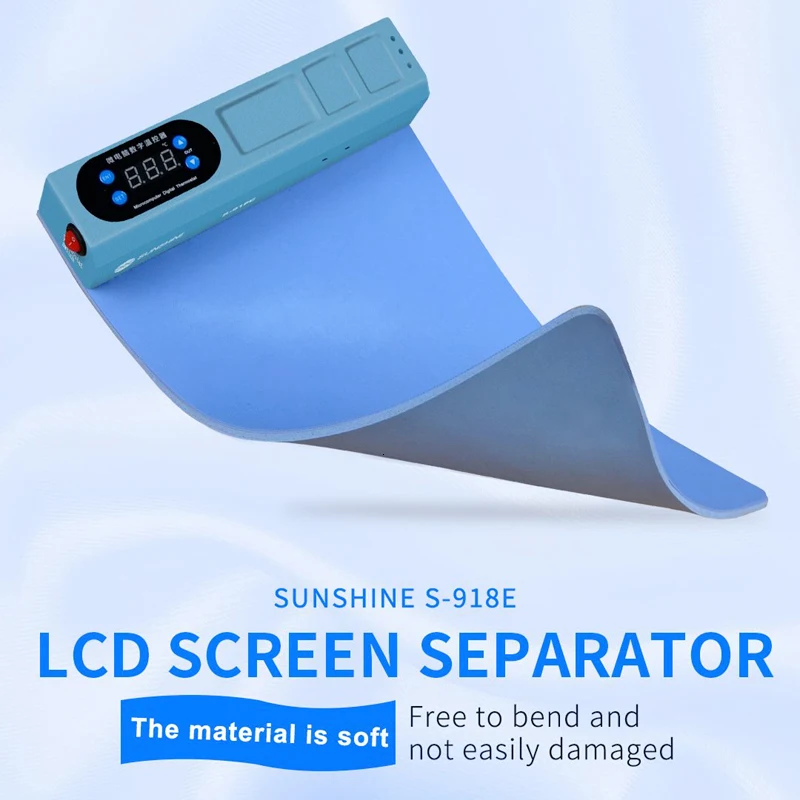 SUNSHINE S-918E LCD niebieski ekran Splitter ogrzewanie etap Separator Pad dla IPhone IPad ekran LCD Separator narzędzie szybki demontaż — zdjęcie 3
