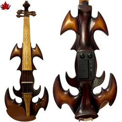 NEW model crazy -1 SONG solid wood 5 strings 4/4 Electric Violin 4 strings Fiddle boxwood parts with case, bow,connection cable