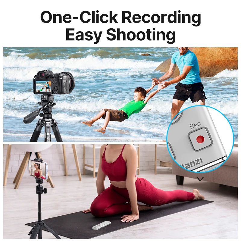 Ulanzi AS006 Wireless Bluetooth Remote Control for Sony A6400 ZV-E10 A7 III A7C DSLR Camera Zoom Record Shutter Release