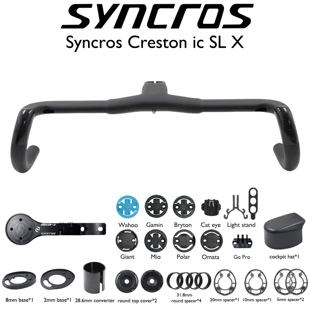 

Syncros Creston iC SL X Carbon Integrated 31.8mm Cockpit for Frame SCOTT Addict Gravel 16°Flare 60/115mm Reach/Drop 70-120mm