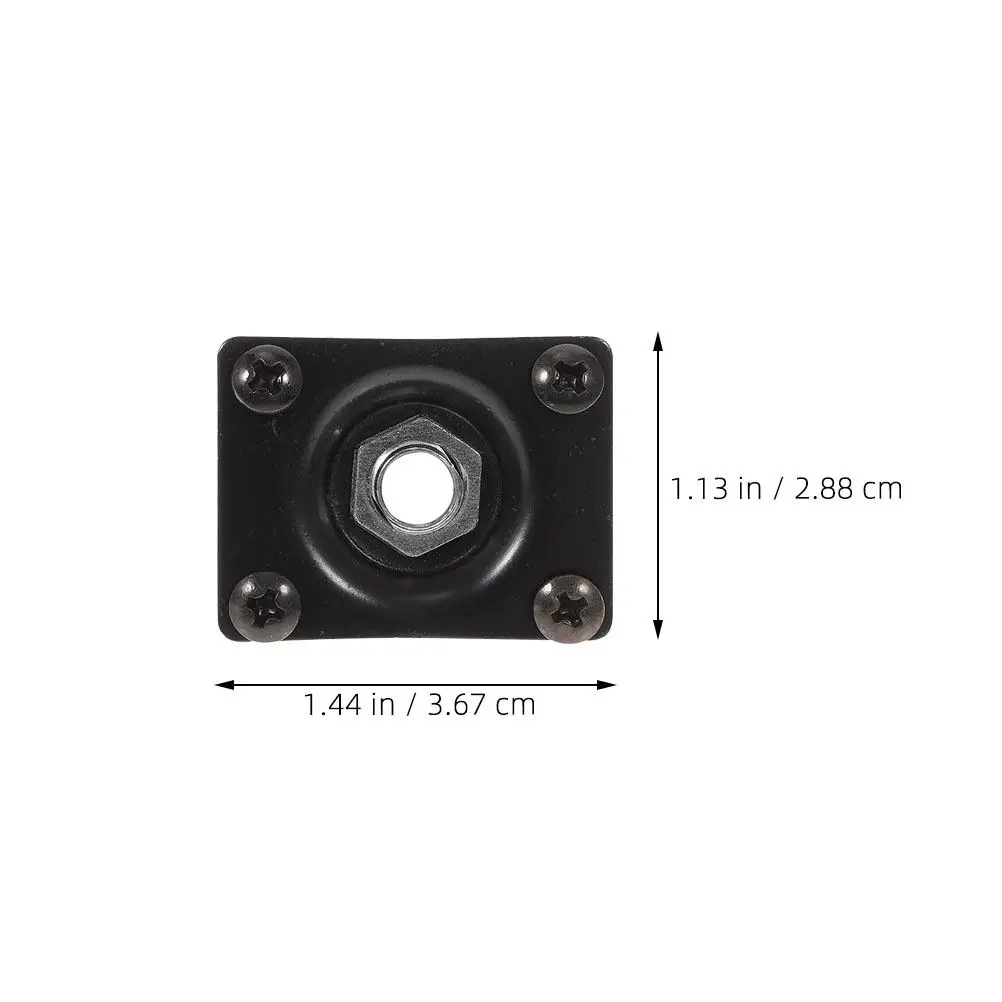 4Pcs Black Rectangular Metal Input Jack Plate for Electric Guitar Bass Output Socket Versatile Guitar Parts Accessories