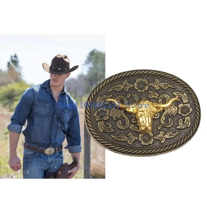 5asd Classical Metal Belt Buckle Carved Belt Buckle DIY Accessories for Unisex