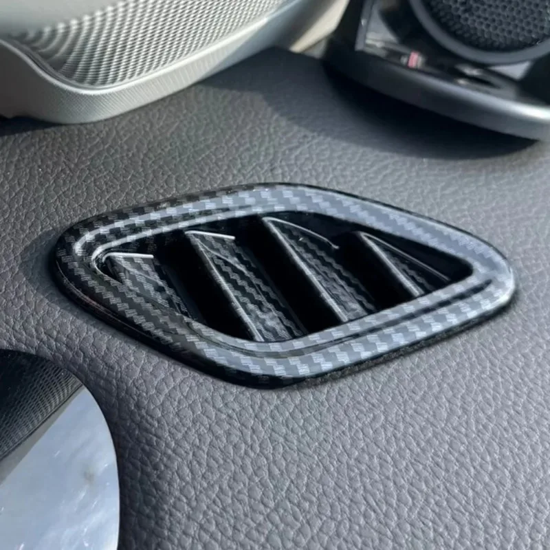 

For MG ZS 2017-2024 ABS Carbon Car Dashboard Side Air Outlet Vent Cover Decorative Trim Interior Accessoriess