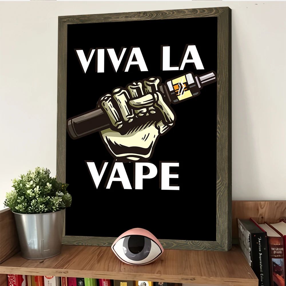 ملصق إلكتروني رائع Vape قابل للتخصيص مطبوع على القماش هدية فنية جدارية لتزيين المنزل صورة ديكور فاخرة #4