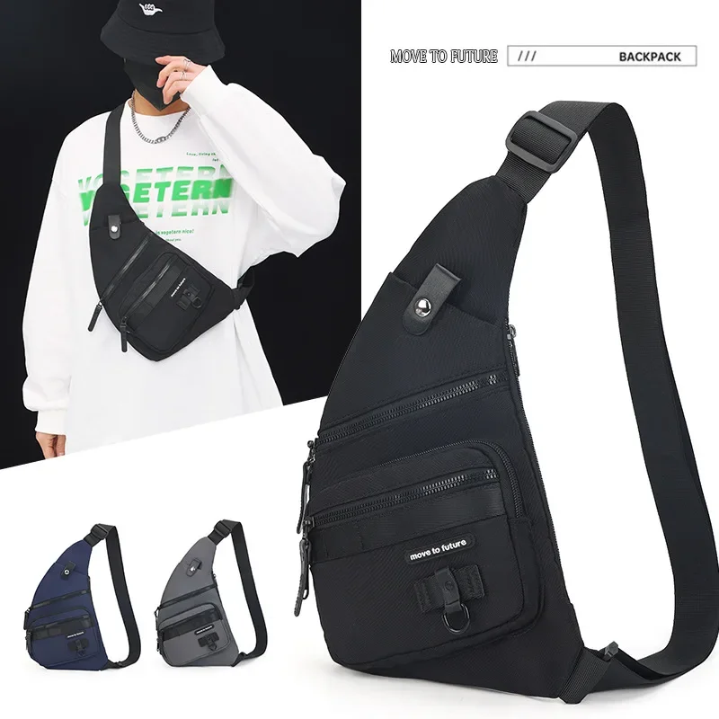 Men's Bags, Fashionable Crossbody Bags, Men's Students' Casual Chest Bags, Outdoor Small Shoulder Bags