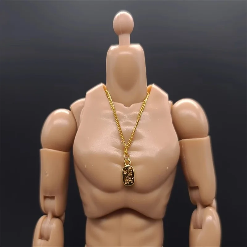 1/6 Soldier Accessories Ornaments Dog Tag Gold Necklace Model Toy Fit 12'' Action Figures In Stock