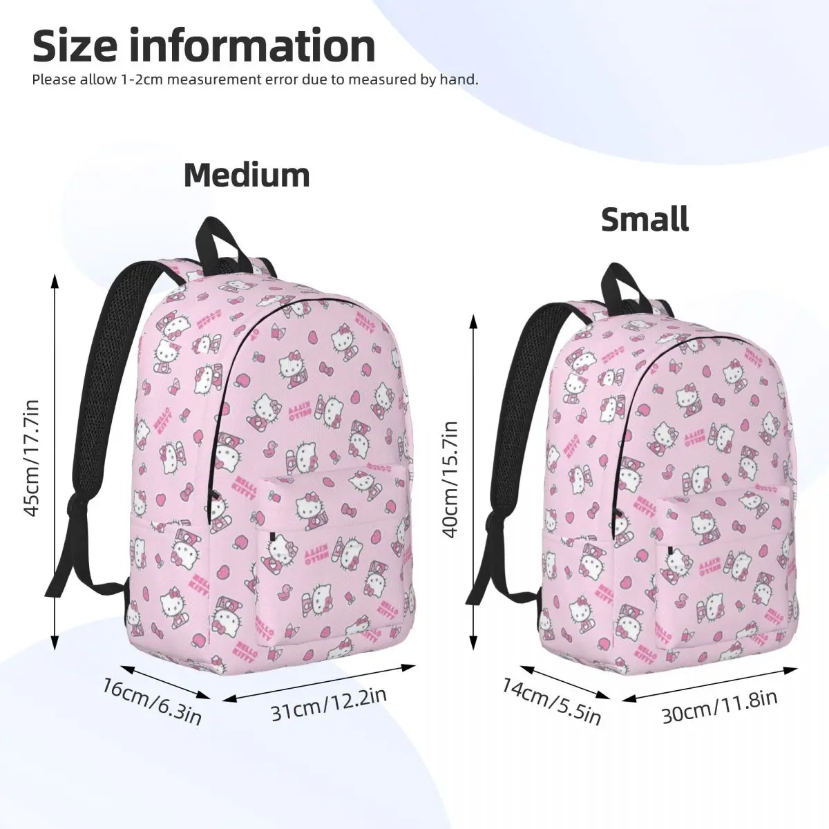 Hello Kitty Cartoon Backpack for Kindergarten Primary School Student Pink Book Bags Boy Girl Kids Daypack Sports
