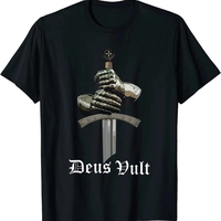 Deus Vult  Catholic Crusader Knights Templar Armor T Shirt Cotton O Neck Short Sleeve Casual Mens Summer T Shirt 2025 Size Tops