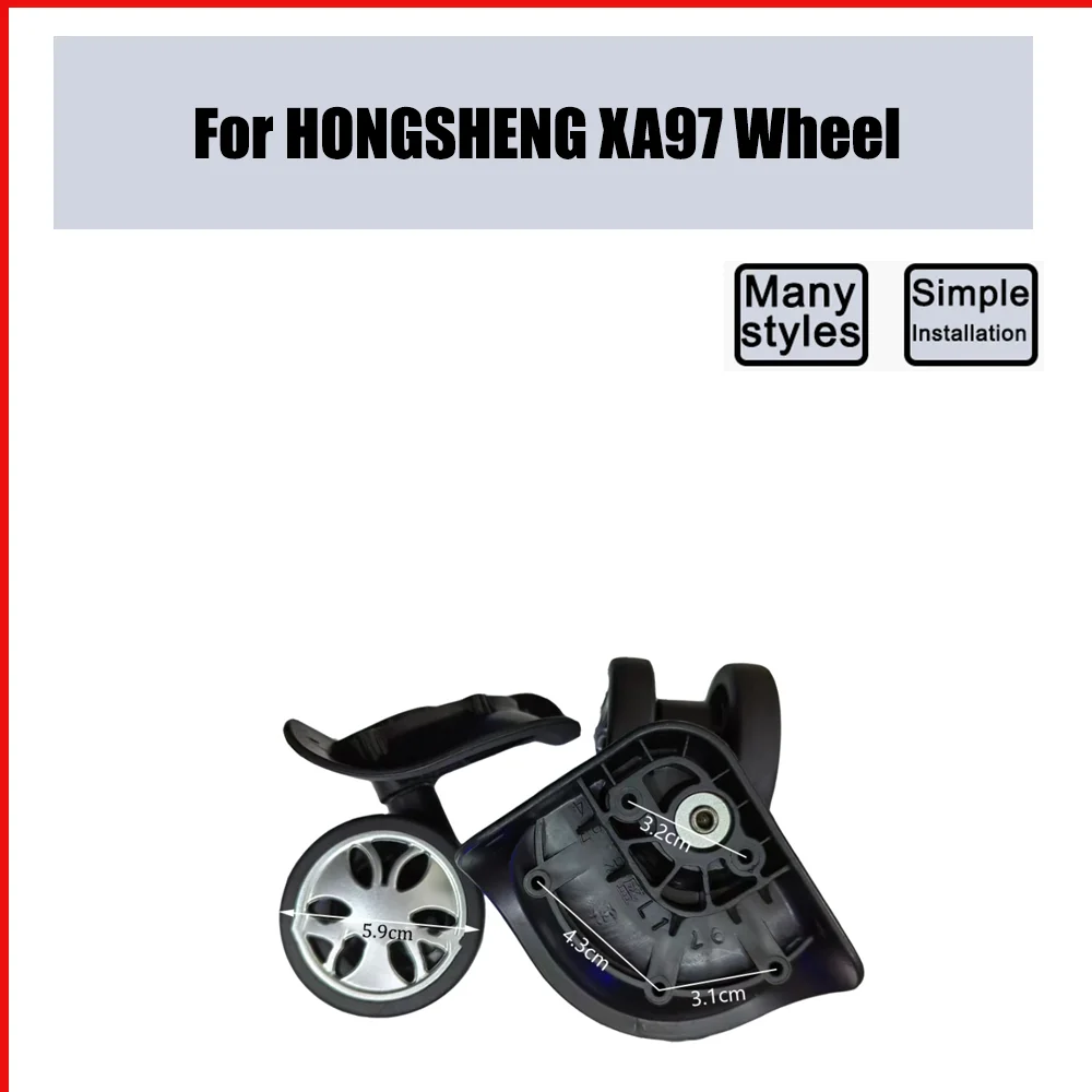 For HONGSHENG XA97 Trolley Case Wheel Pulley Sliding Universal Luggage Wheel Silent Smooth Wear-resistant Accessories Wheels