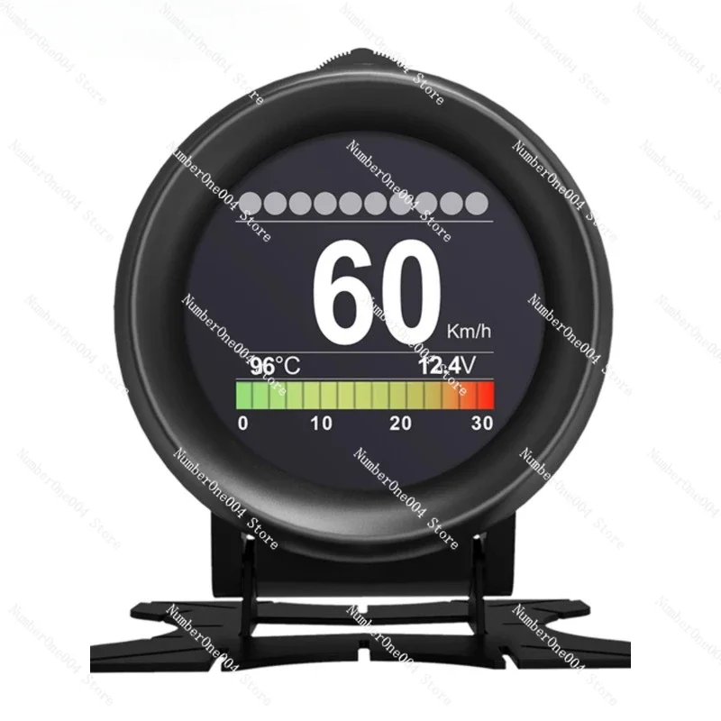 Automobile HUD Head-up Display Vehicle General Fuel Consumption Meter Water Temperature Speed Display OBD Multi-function Meter