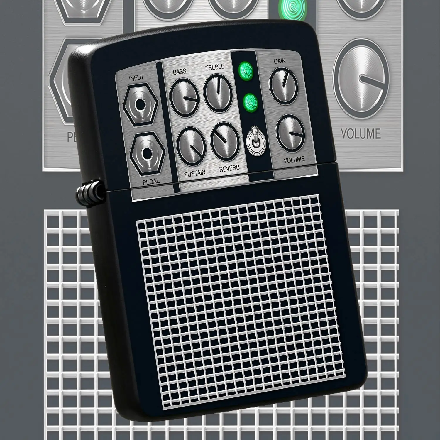 Retro Amplifier Panel Style Creative Lighter, Simulated Knob Special Green Indicator Light, Exquisite Grid Decorated Appearance, Portable Unique Ornament For Daily Use Outdoor Gathering , Thoughtful Novel Gif A Humorous And Interesting Ligh