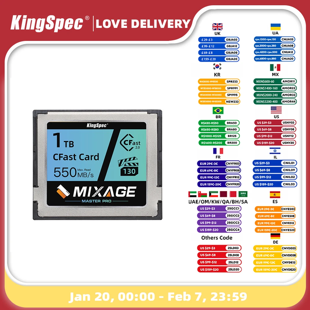 KingSpec C Fast Card CFast 2