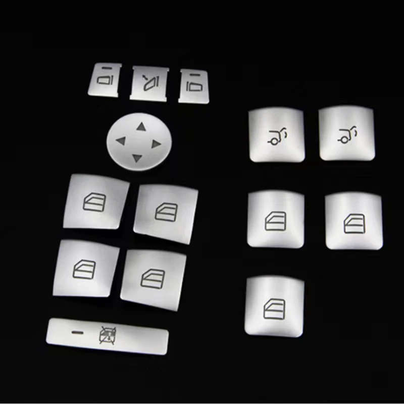 

No Box 14pcs Car Parts Window Switch Button Repair Stickers n For Mercedes Benz A B C Class W204 W212 GLA GLK CLA GL ML GLE