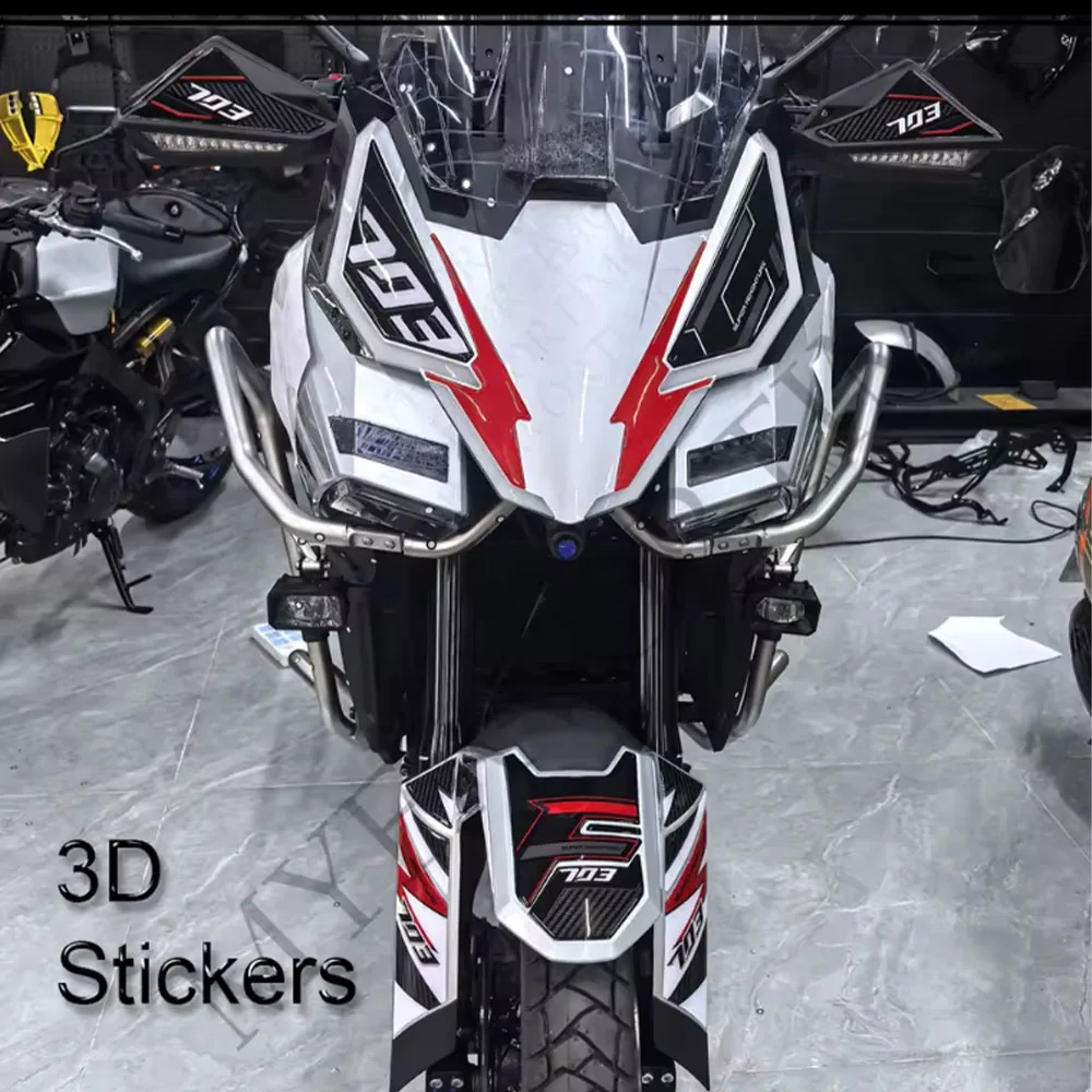 

3D Epoxy resin Motorcycle Accessories Tank pad stickers protection decals kit For Zontes ZT703-F ZT-703F ZT 703F 703 F