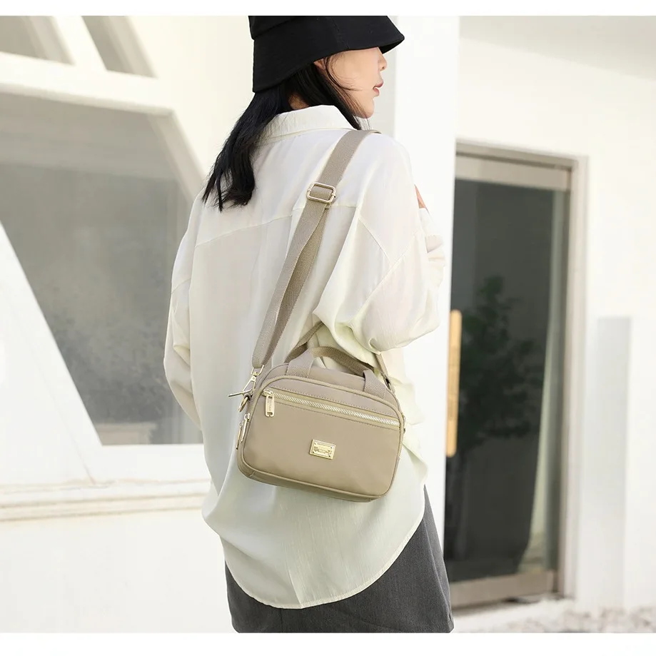 

2025 Minimalist Crossbody Bag for Women, Waterproof Nylon Sling with Adjustable Strap & Inner Pocket for Daily Commute & Travel