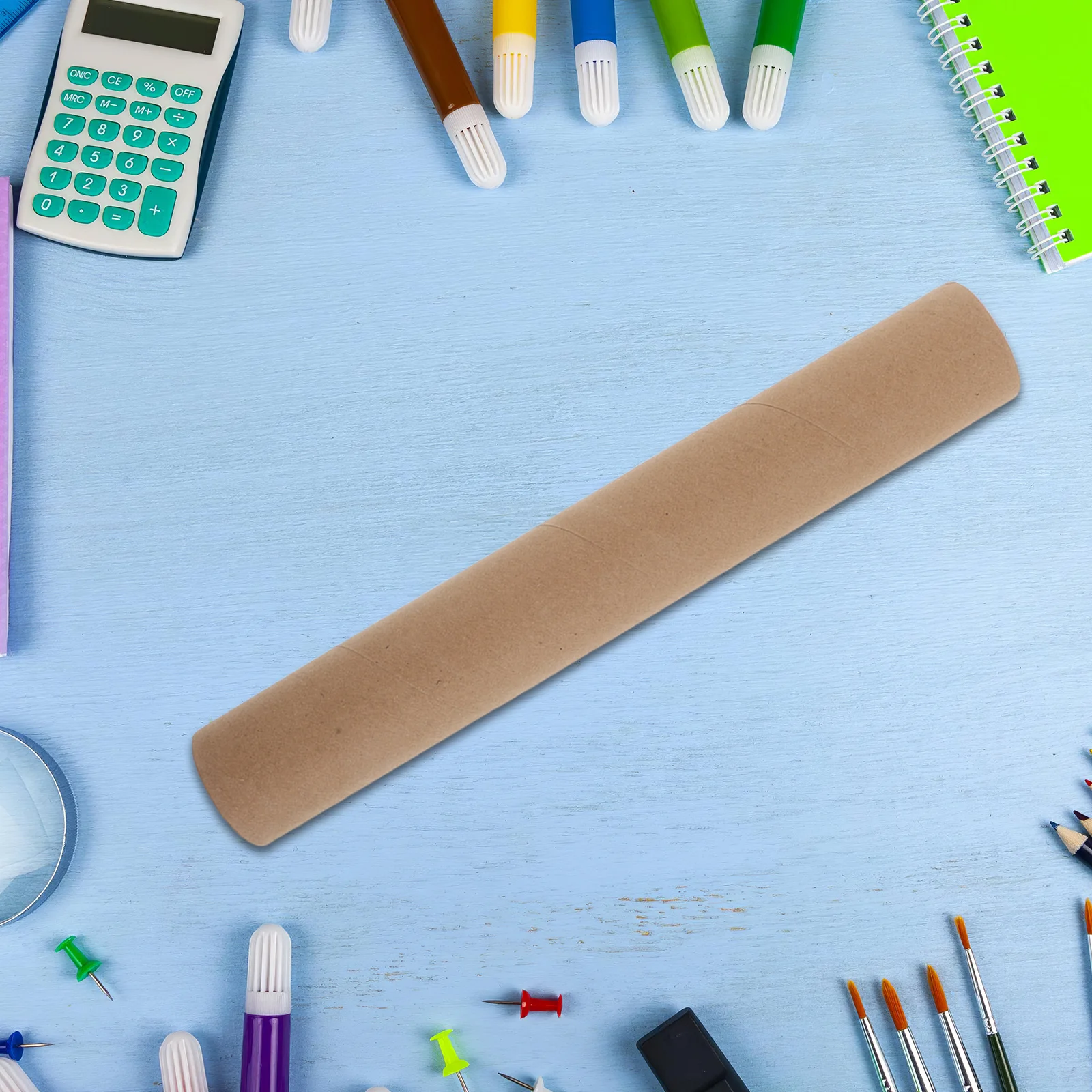 12Pcs Kraft Paper Mailing Tubes Poster Transport Tubes End Caps Heavy Duty Cardboard Tube for Drawing Blueprints Artwork Storage