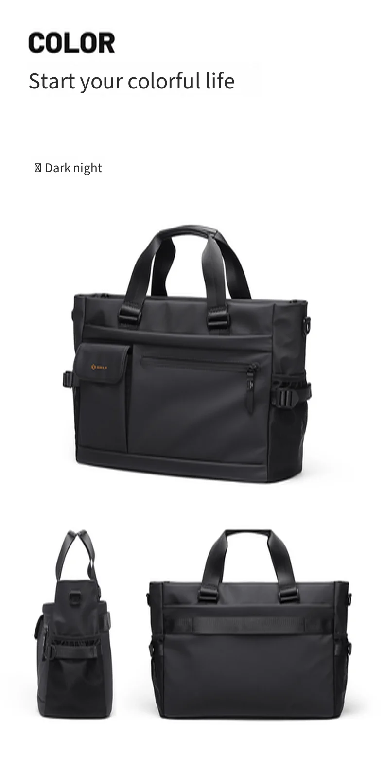 GOLF QUALITY Large Capacity Men's Briefcase 15.6" Business Travel Laptop Bag Casual Handheld File Multi-functional Office Bag