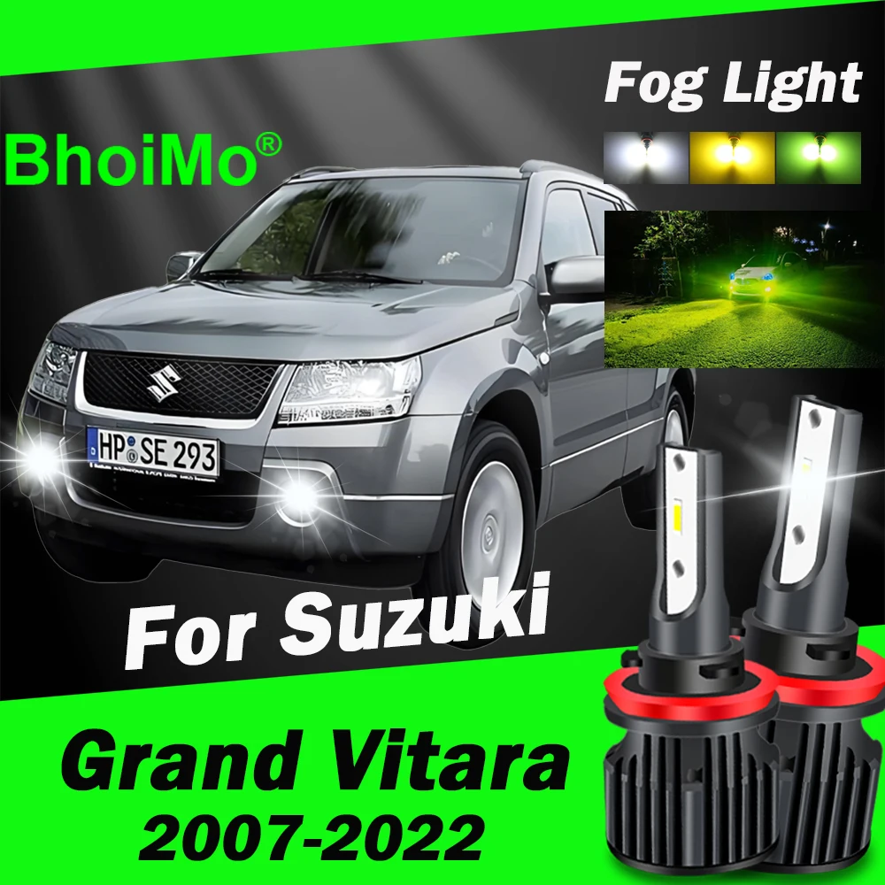 

BhoiMo For Suzuki Grand Vitara 2007 - 2022 Front Fog Light Lamp Led Bulb 2008 2009 2010 2011 2012 2013 2014 2015 2016 2017 2018