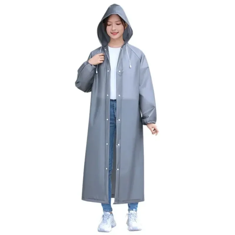 eva breathable transparent raincoat with hood all over, suitable for outdoor activities and concerts