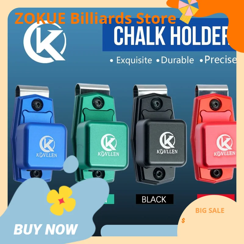 KONLLEN Billiard Chalk Holder Magnetic Convenient Pool Snooker Chalk Holder Carrying Durable Billiard Accessories