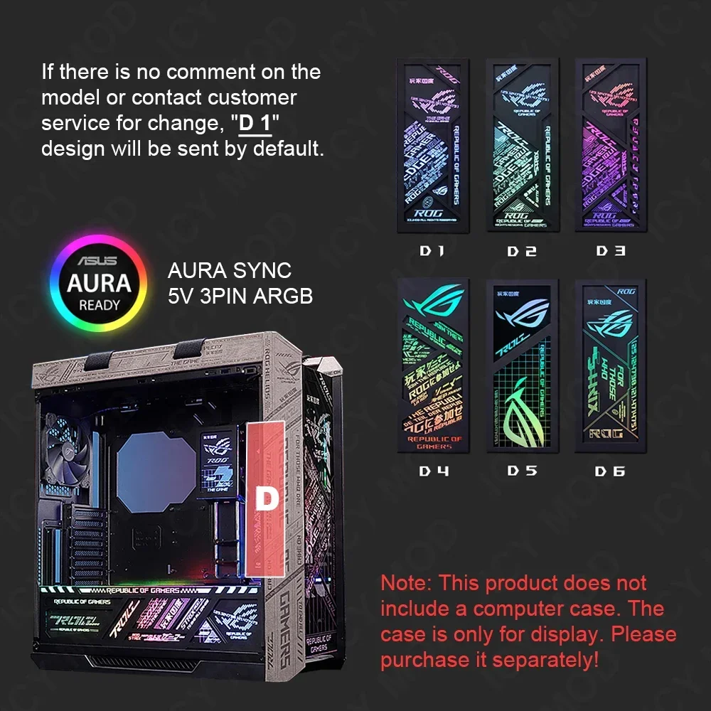 ROG Strix Helios Decorative Light Plate Laser Engraving Case Panel