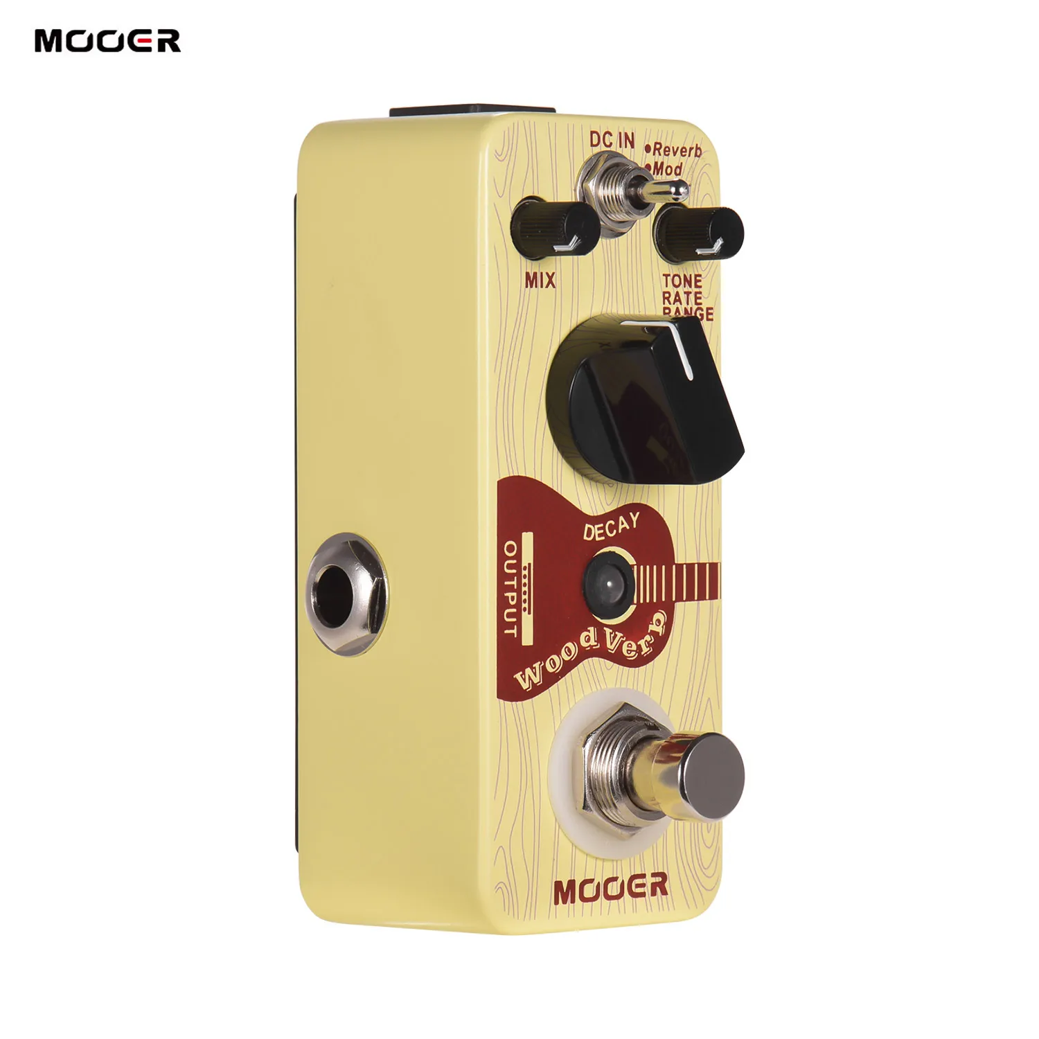 Mooer WoodVerb Acoustic Guitar Reverb Pedal Digital Reverb Pedal Reverb/Mod/Filter Modes True Bypass Micro Series Compact Pedal