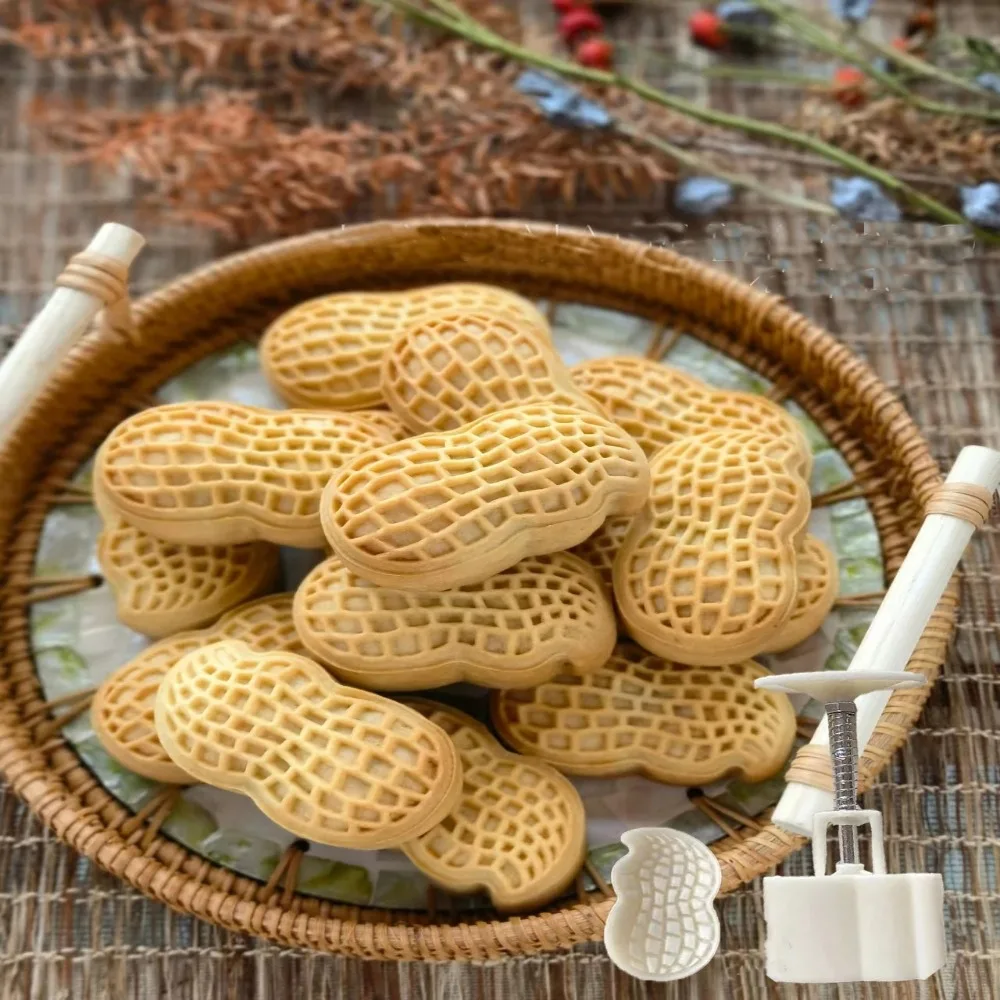 Nuovo stampo per torta in plastica a forma di arachidi riutilizzabile strumento di cottura fai da te cornice creativa per biscotti