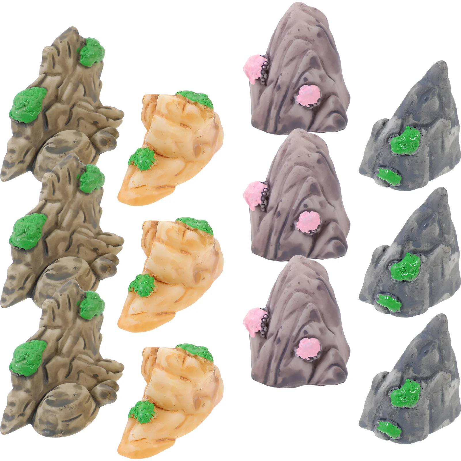 

12Pcs Resin Mountain Statue Fish Tank Decorations Lifelike Environment Safe for Fish and Water Quality Enhance Visual Appeal and