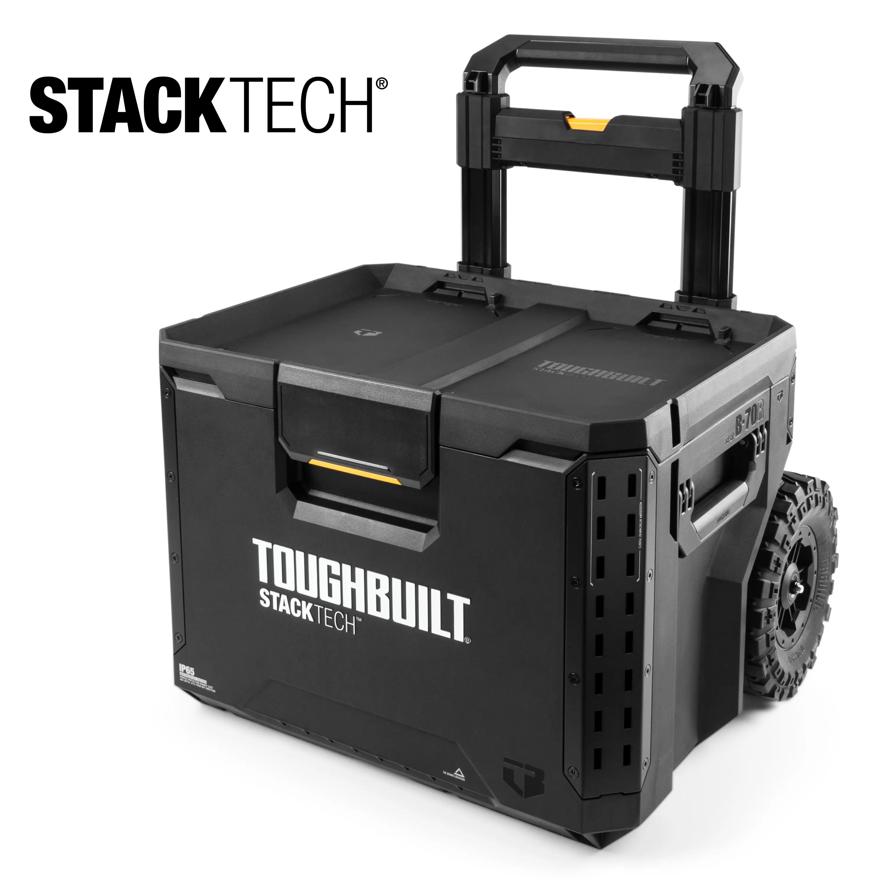 TOUGHBUILT TB-B1-B-70R StackTech Rolling Tool Box Multi-functional Maintenance Parts Box Storage Caddy Removable Trolley Toolbox