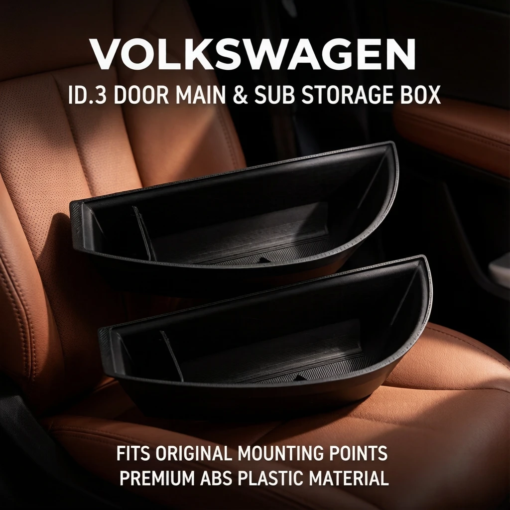 

2Pcs Armrest Storage Box For Volkswagen VW ID.3 Universal Door Handle Storage Box For Both Driver And Passenger