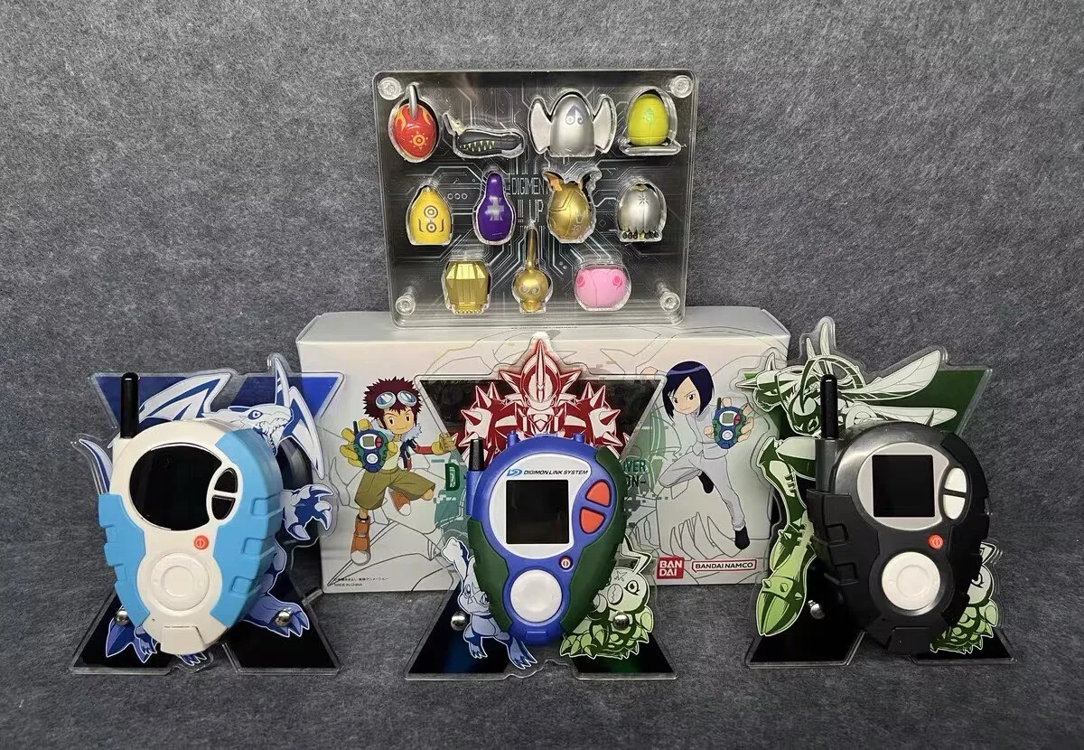 Oficjalny ekran kolorowy Digimon z okazji 25-lecia, D-3 Digivice z pancerzem, limitowana edycja kolekcjonerska