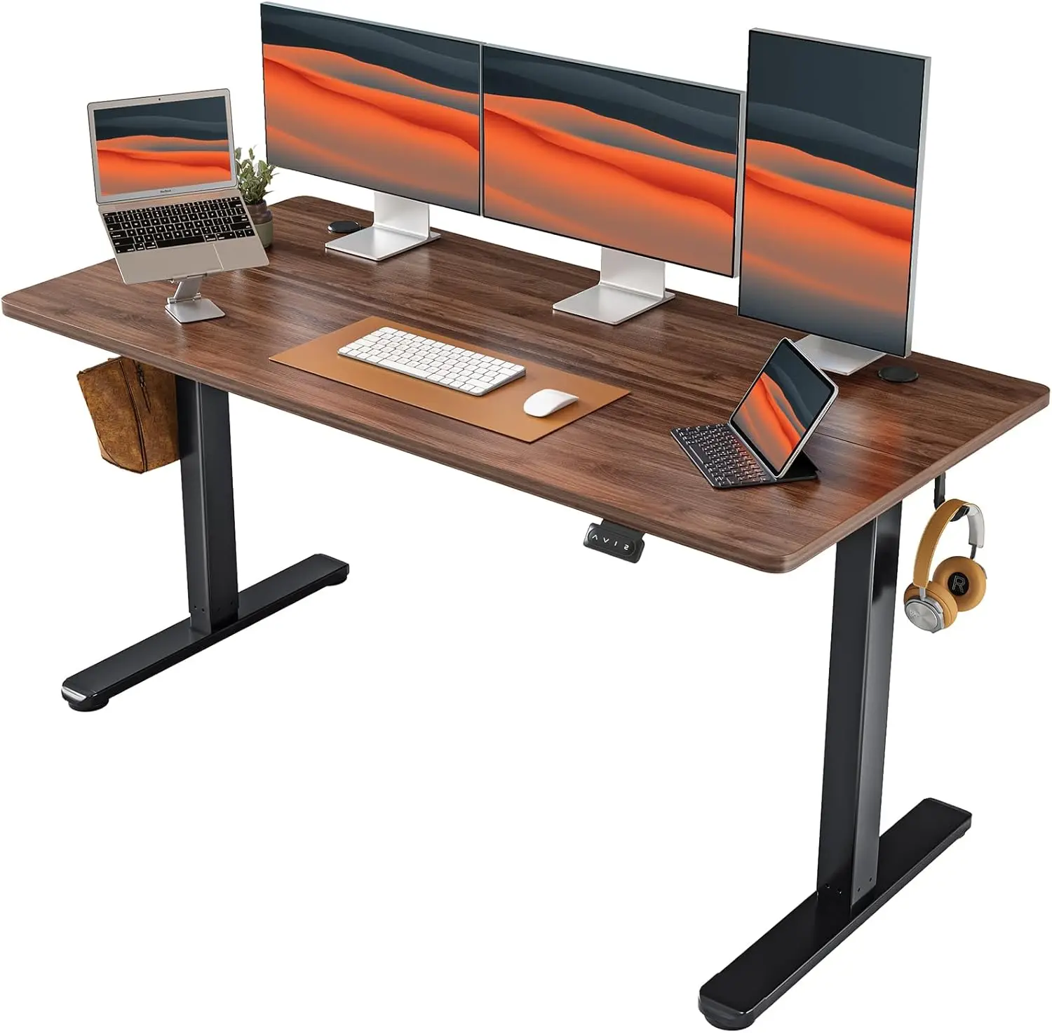 

Electric Standing Desk Adjustable Height, 60 x 24 Inch Sit and Stand Desk, Home Office Desk, Ergonomic Workstation Computer