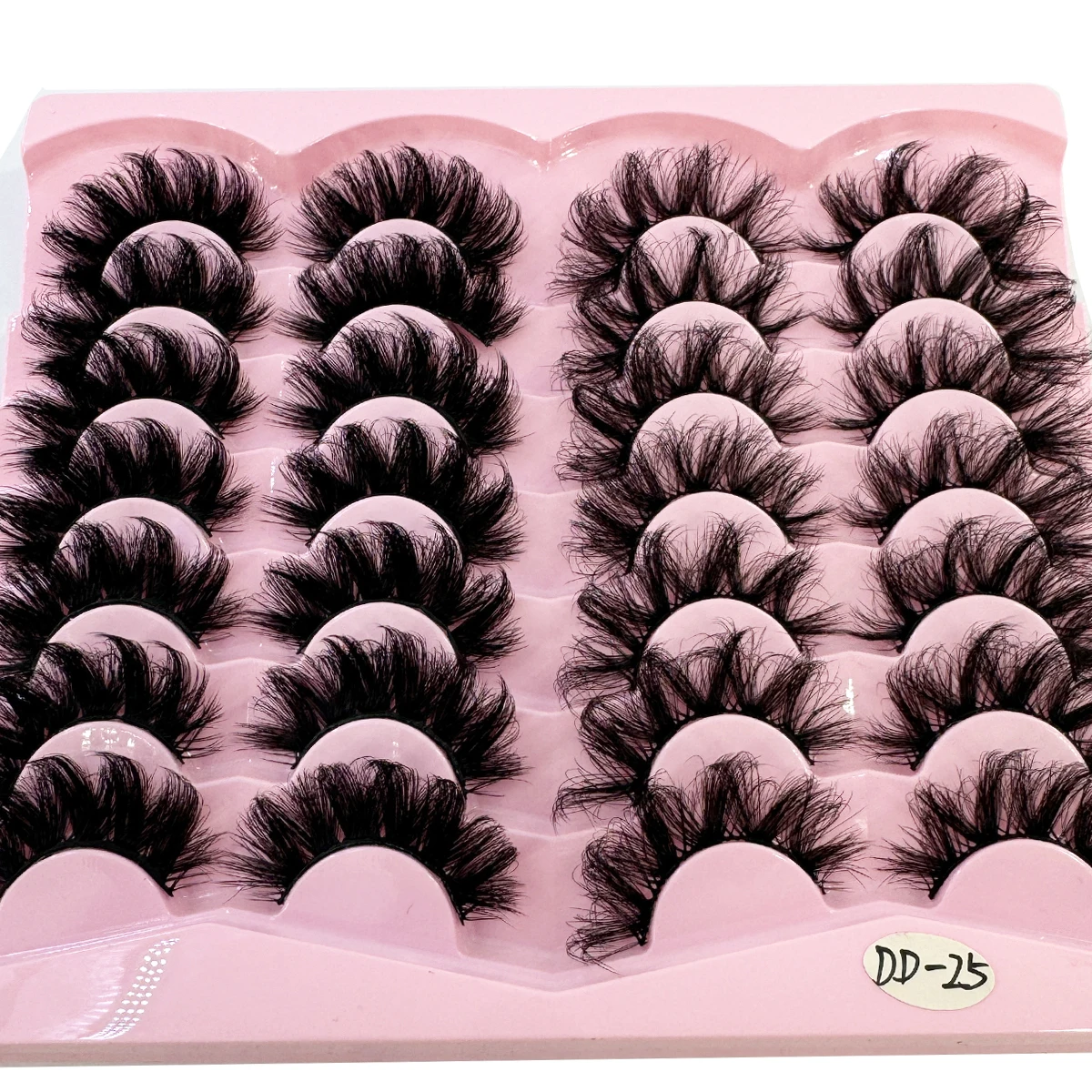 HBZGTLAD 14ペアミックスまつげミンクふわふわドラマチックつけまつげナチュラルロングフェイクミンクまつげウィスピーフェイクまつげ