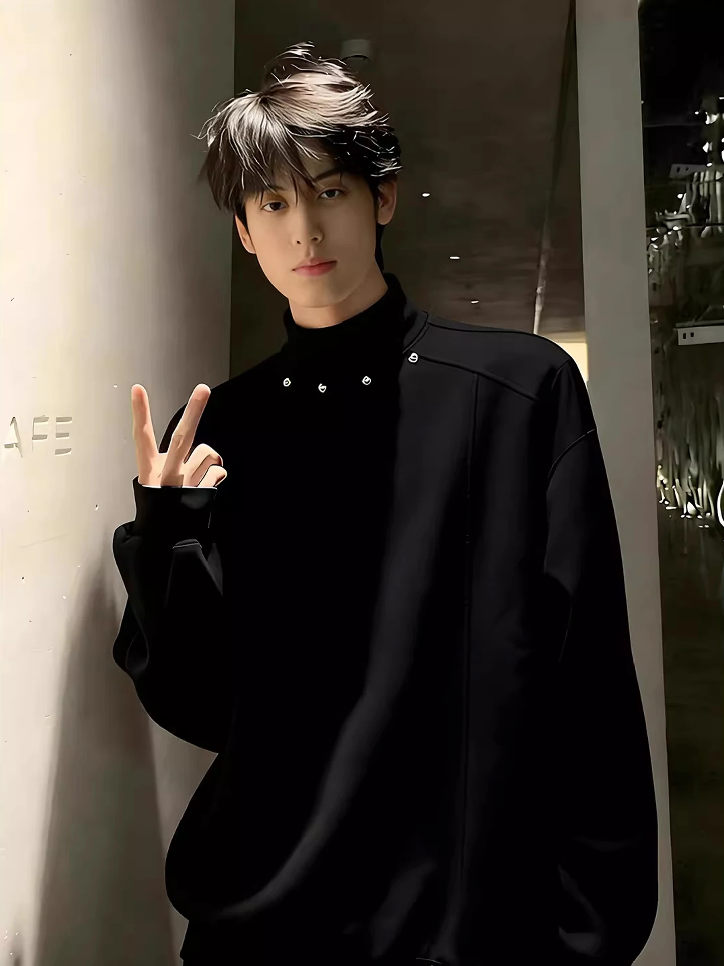 

Bla Rivet Thiened Long Sve f Мужская термофутболка с высоким воротником Осень-зима Теплая основа irt для верхней одежды и толстовок