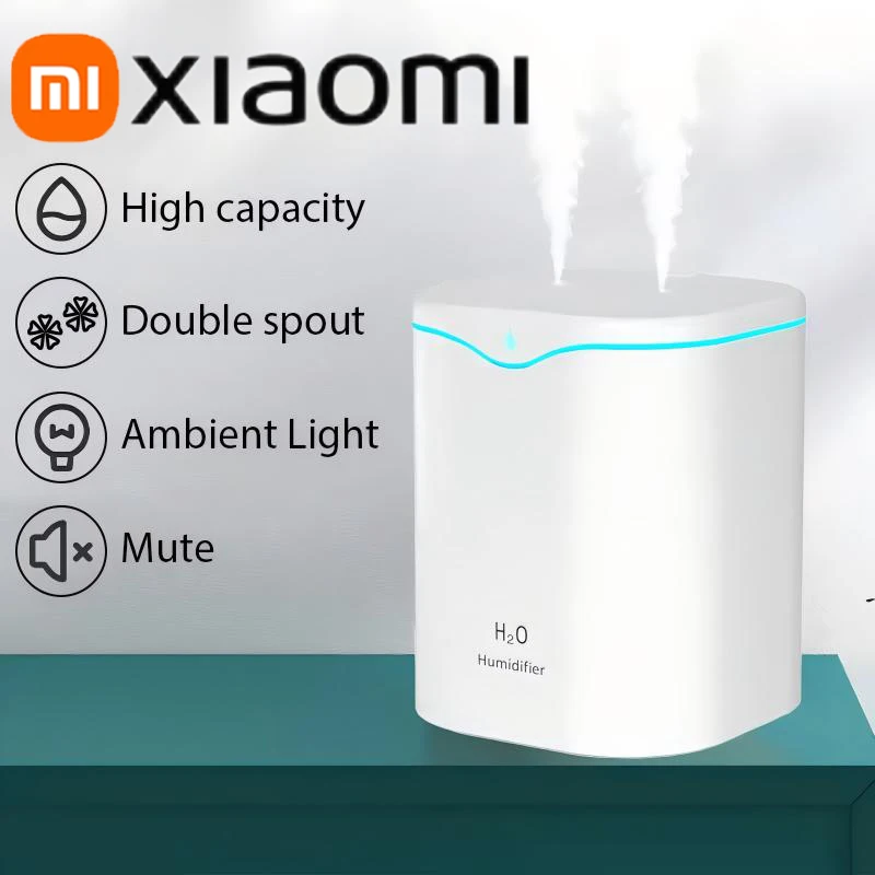 Xiaomi USB Air Humidifier Double Spray Port Essential Oil Aromatherapy Humificador Cool Mist Maker Fogger Purify For Car Home