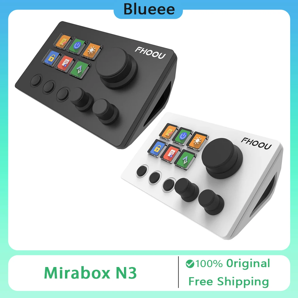 Mirabox N3 Mechanical Keyboard 3 Multifunctional Knob Mini Keypad Desktop Controller Webcast PS Music Console Accessories Gift