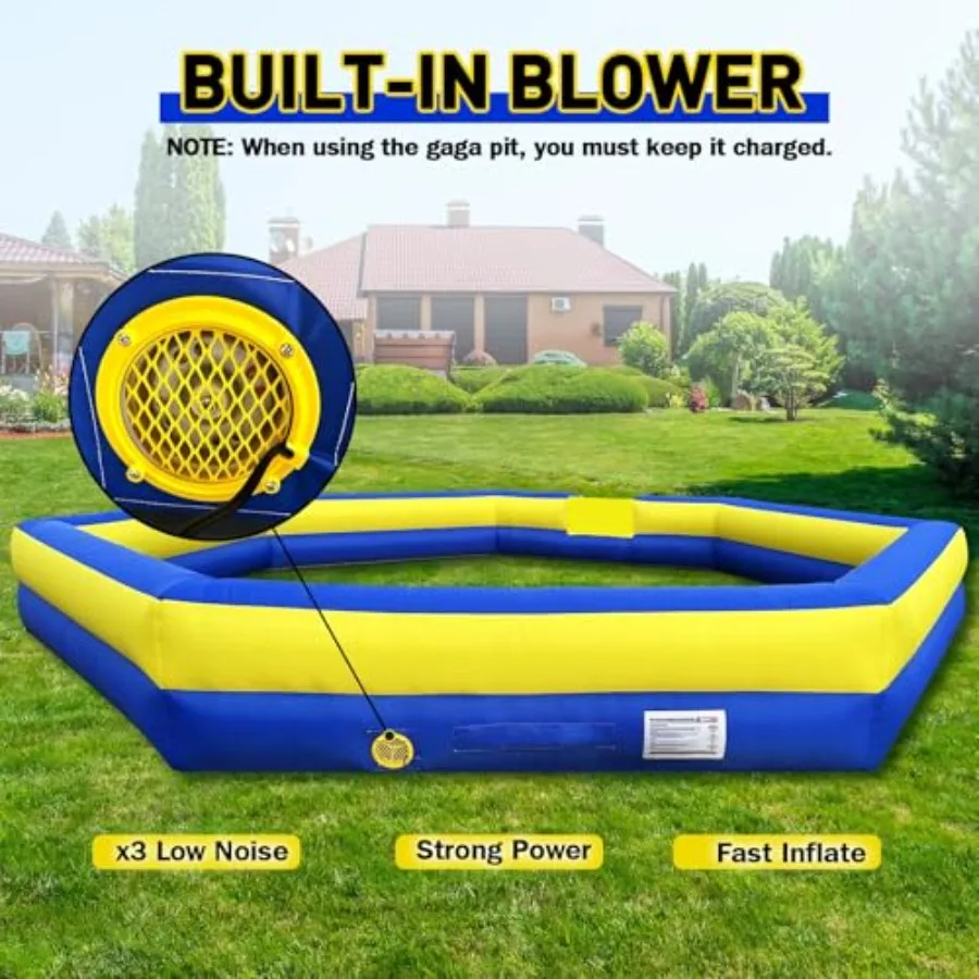 巨大な26フィートのインフレータブルガガボールピット、内蔵送風機付き、屋内外で家族で楽しめるポータブルスポーツゲームコート、耐久性のあるPVC素材