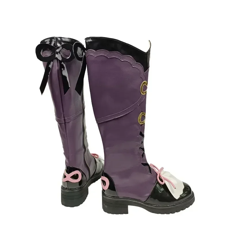 Cossun genshin impacto yunjin cosplay sapatos anime yun jin botas altas halloween cosplay acessórios de fantasia adereços
