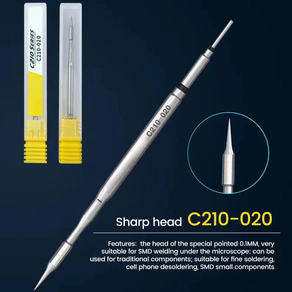 JBC-C210 Series Integrated Soldering Iron Tips And Heating Core Efficient Heat Conduction Temperature Recovery For T210/T26