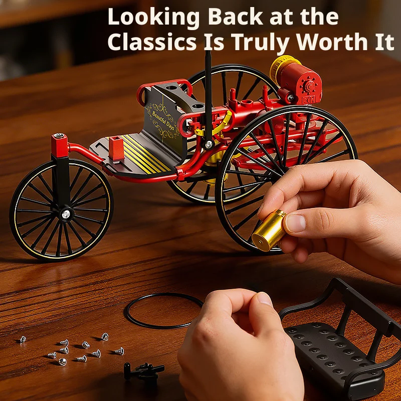 Replik-Modellbausatz für ein klassisches Auto-Armaturenbrett im Maßstab 1:10 für Tischdekoration, DIY-Montage, Geschenk für Erwachsene und Kinder – Detail 4