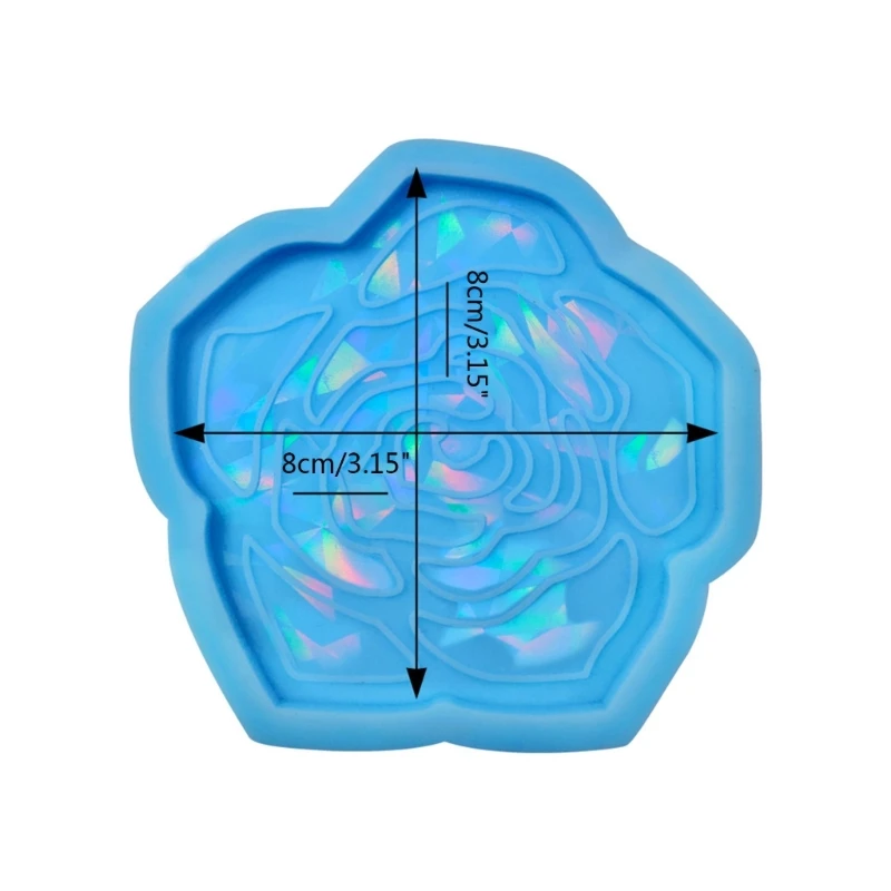 Moule dessous verre fleurs, moulage holographique en époxy pour tasses, tapis, décorations maison