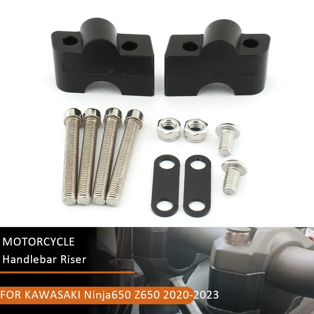 

Ninja650 Motorcycle Handlebar Riser Bar Mount Handle Clamp For Kawasaki ER-6N ER-6F ER6N ER6F Ninja 650 Z650 2020 2021 2022 2023