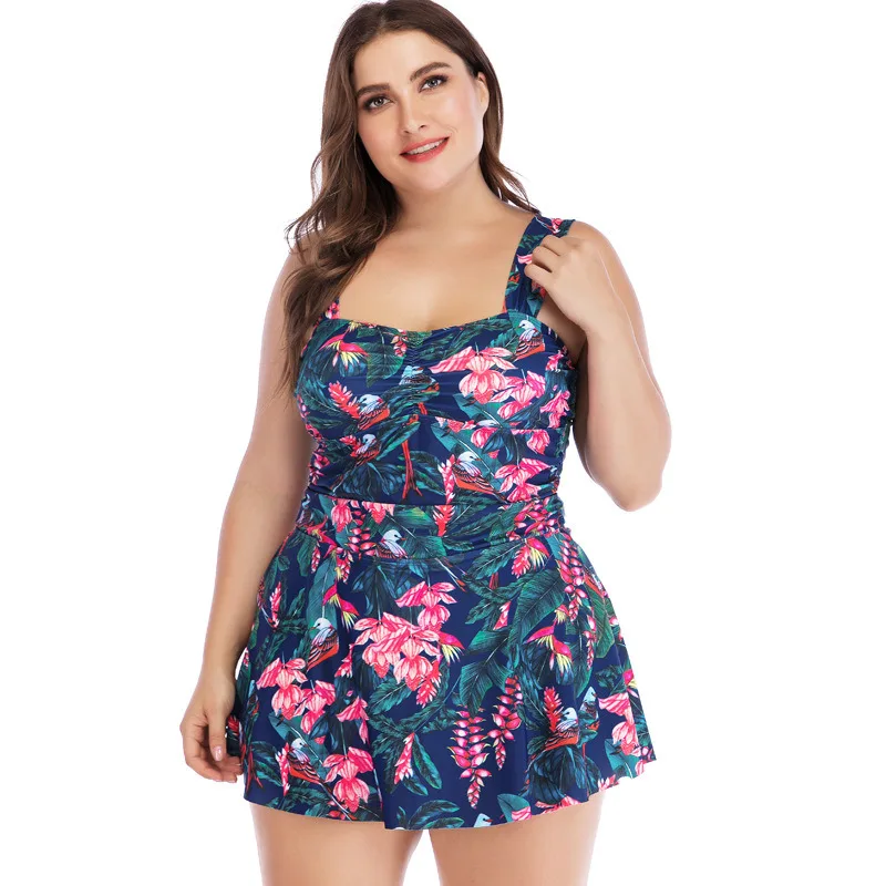 Women's Swimsuits with Boyshort Tankini Sets Swimwear Padded 2 Piece Plus Size Costume Swimming Bathing Suits Padded Beachwear