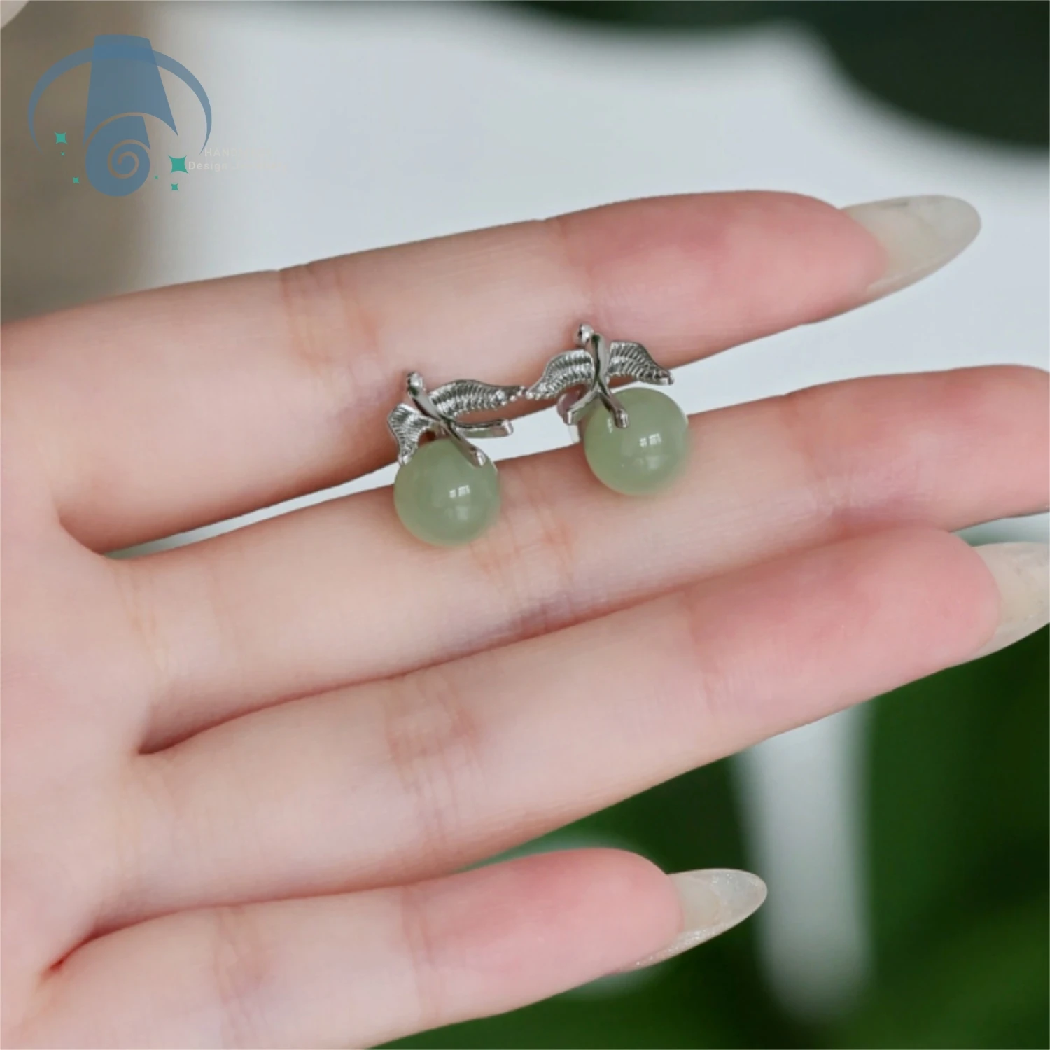 Vintage Swallow Round Bead Stud Earrings Miniature Delicate Chinese Ethnic Style Simple Classic Chic Jewelry Gift for Daily Wear