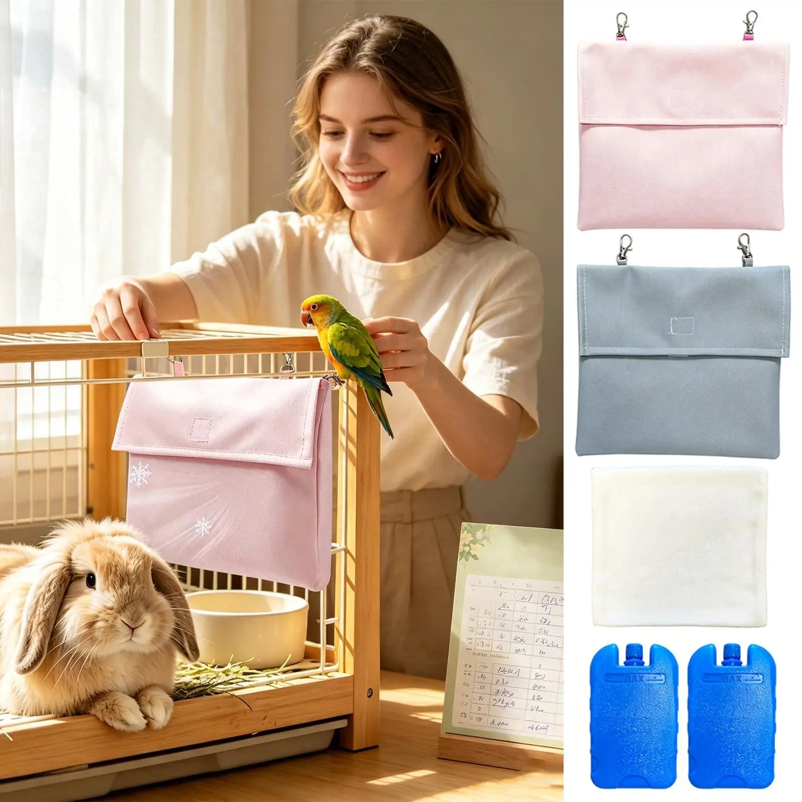 Ferret Ice Pack Soft Reusable Leak-Proof No Condensation Pad Ferret Cage Summer Ice Pack For Hutch Enclosure Kennel Carrier
