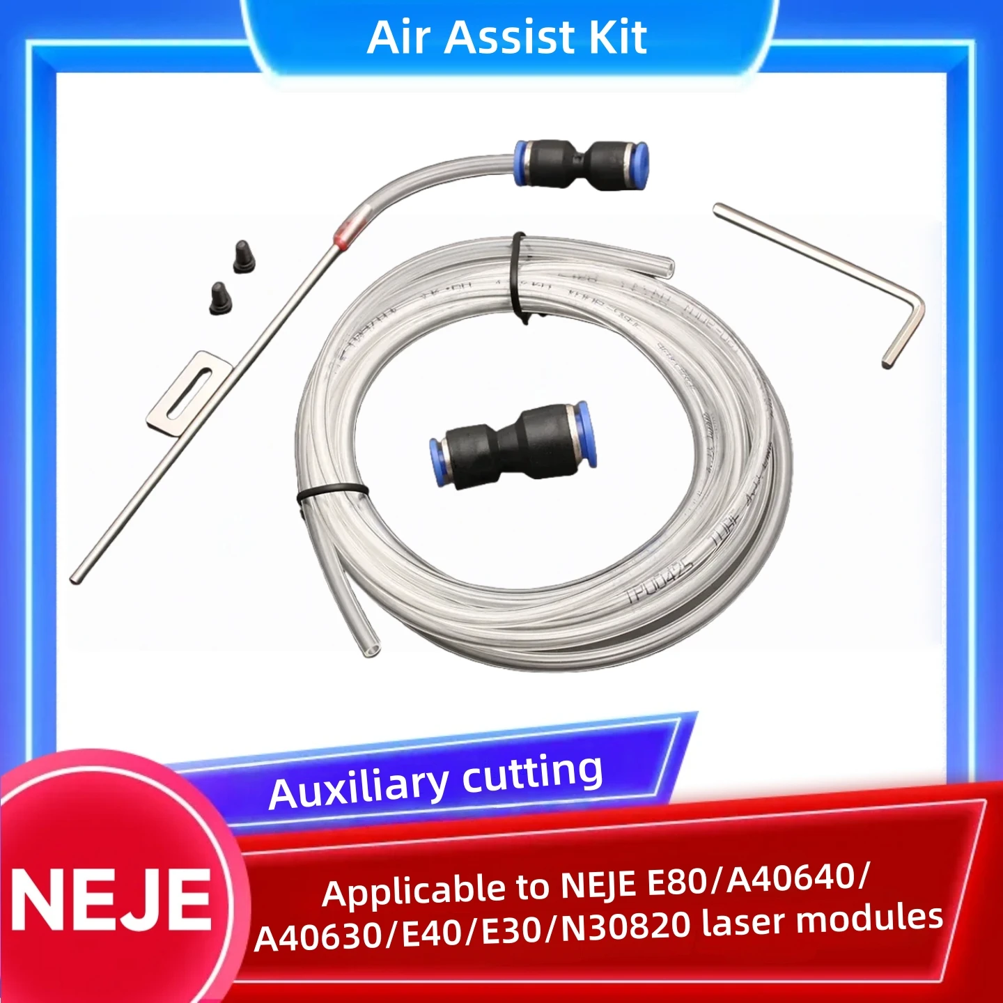 NEJE Wood Carving Air Assist Kit Tool Is Suitable for NEJE E80/A40640/N30820 Laser Module to Improve Cutting Efficiency