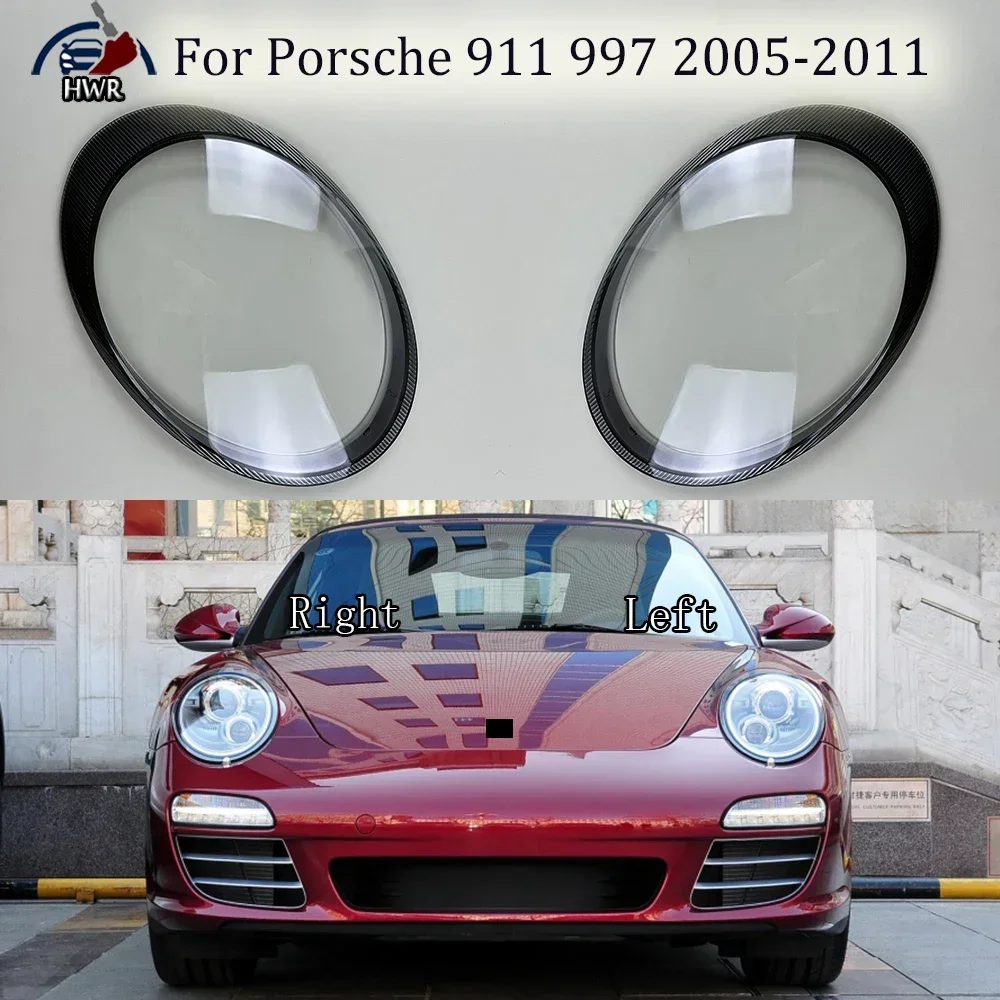 لبورشه 911 997 2005-2011 كشافات شفافة قذيفة Lampmask غطاء مصباح غطاء المصباح استبدال عاكس الضوء الأصلي