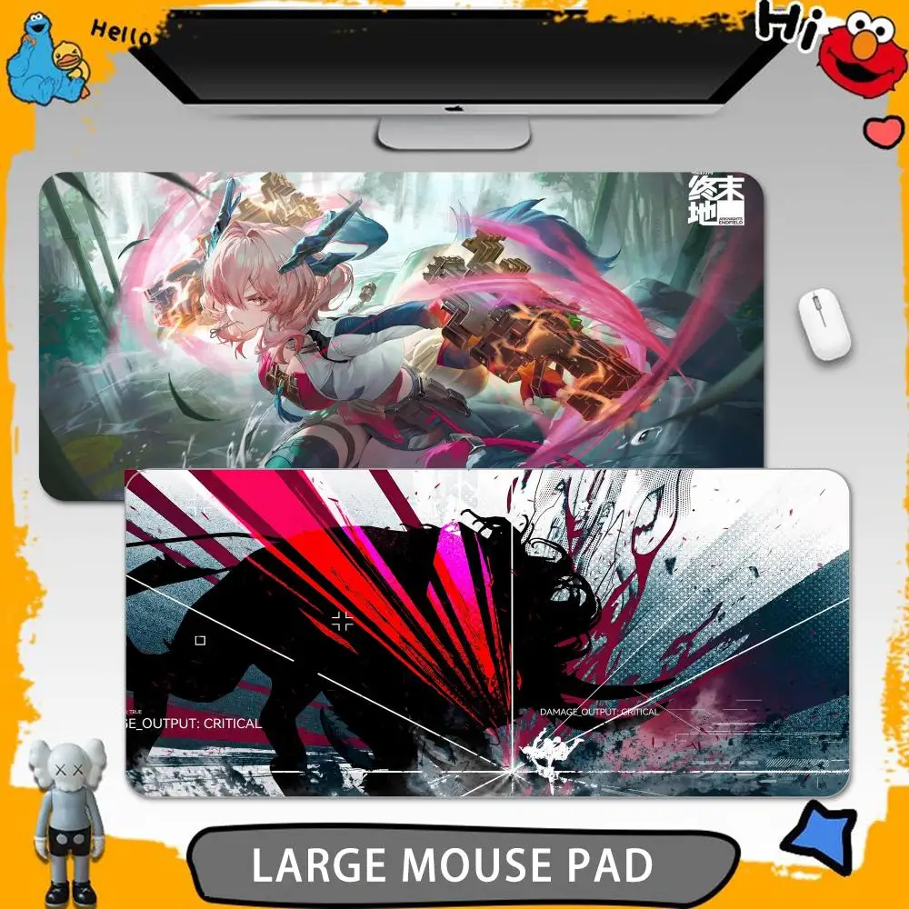 Mifu Arknights Endfield Mouse Pads Gamer Keyboard Mat Pads Gaming Desk Protector Laptops Large Mousepad Cartoon Deskmat