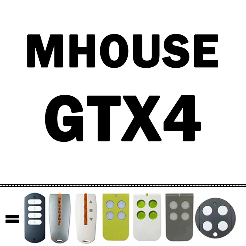 

MHOUSE GTX4 Remote Control 433.92MHz Rolling Code For GTX4C TX3 TX4 MOOVO MT4 MT4V MT4G Garage Gate Remote Control Opener